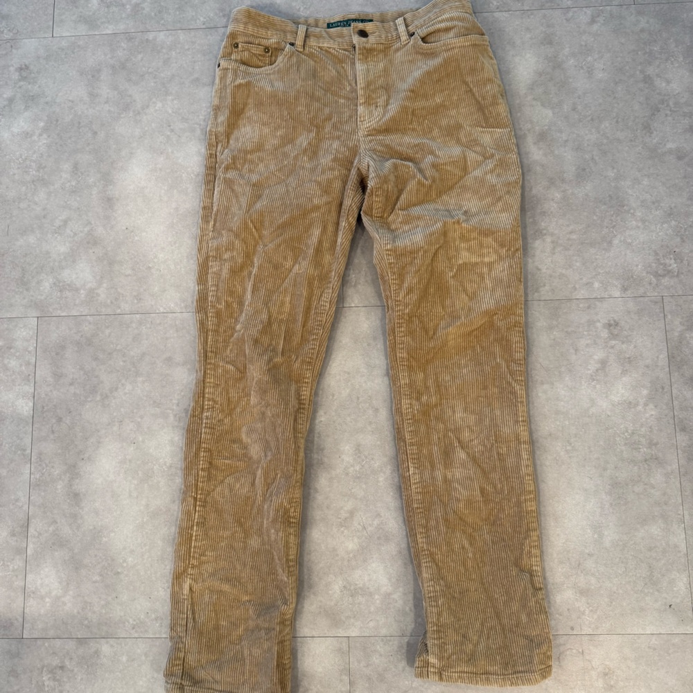 Lauren Ralph Lauren Beige Corduroy Trousers
